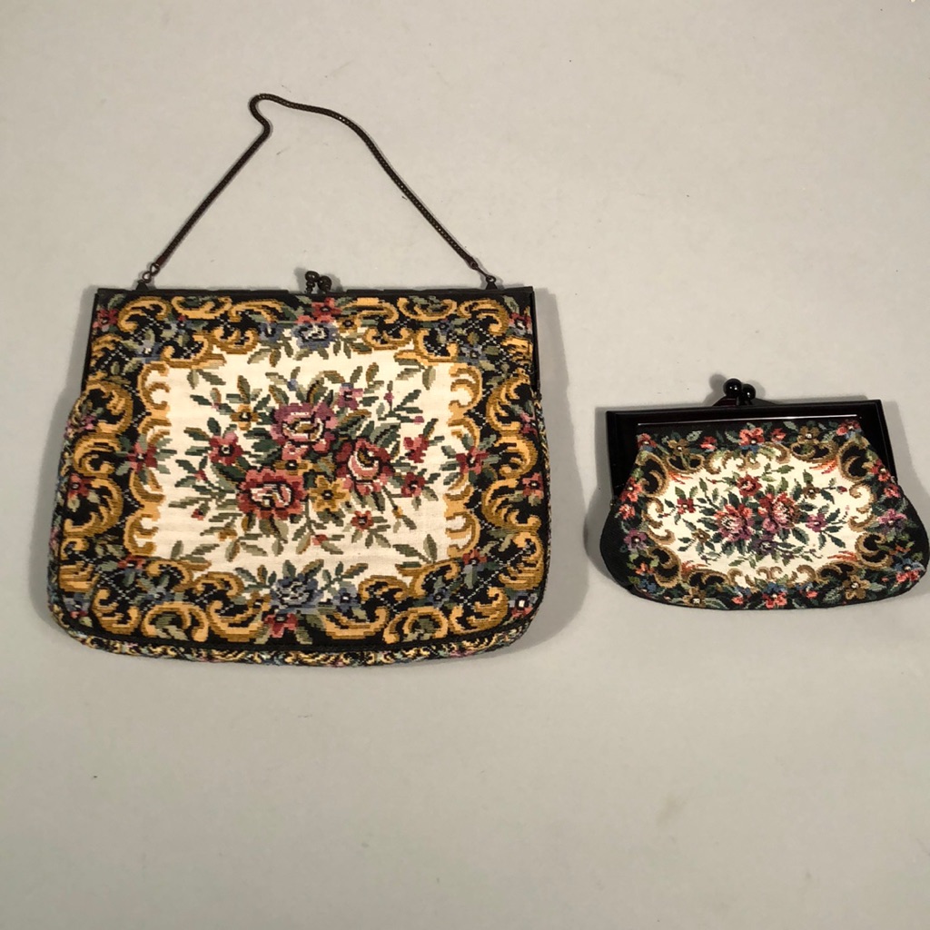 Two Flowered Patterned Purses